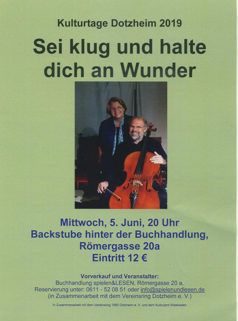 Mascha Kaléko Lesung mit Musik mit Renate Kohn und Cornelius Hummel